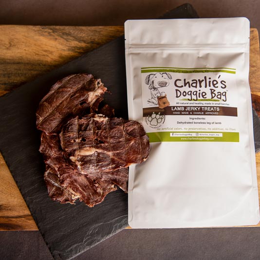 All our lamb jerky treats are handmade with only the finest ingredients. We start with lean, organic lamb loin, then, we slow dry the lamb until it is perfectly tender.