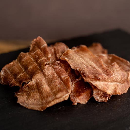 All our pork jerky treats are handmade with only the finest ingredients. We start with lean, organic pork loin, then, we slow dry the pork until it is perfectly tender.