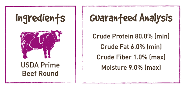 All our beef jerky dog treats are handmade with only the finest ingredients. 