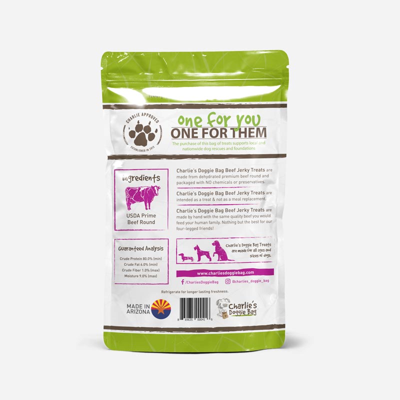 All our beef jerky dog treats are handmade with only the finest ingredients. 