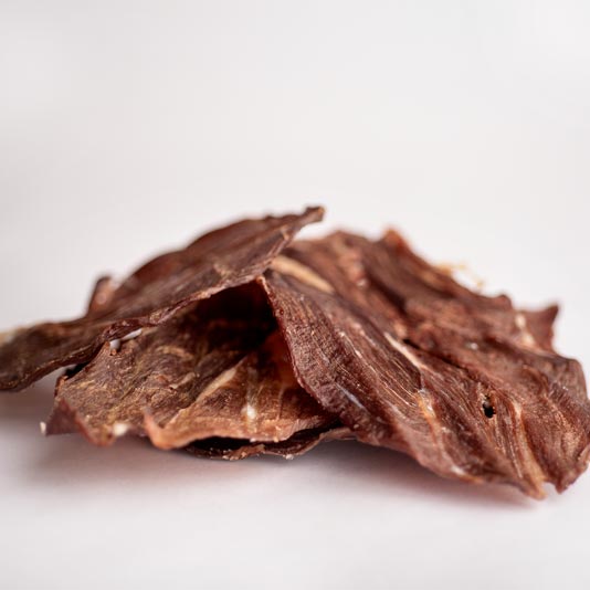 All our lamb jerky treats are handmade with only the finest ingredients. We start with lean, organic lamb loin, then, we slow dry the lamb until it is perfectly tender.