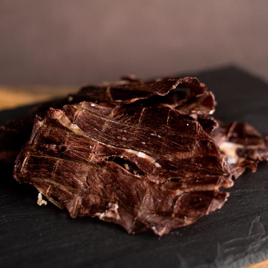 All our lamb jerky treats are handmade with only the finest ingredients. We start with lean, organic lamb loin, then, we slow dry the lamb until it is perfectly tender.